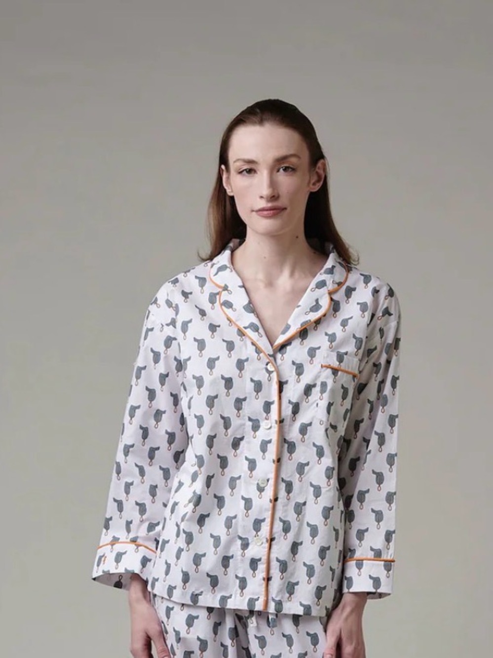 Marigot Women's Cotton Pajama Too with Saddle print